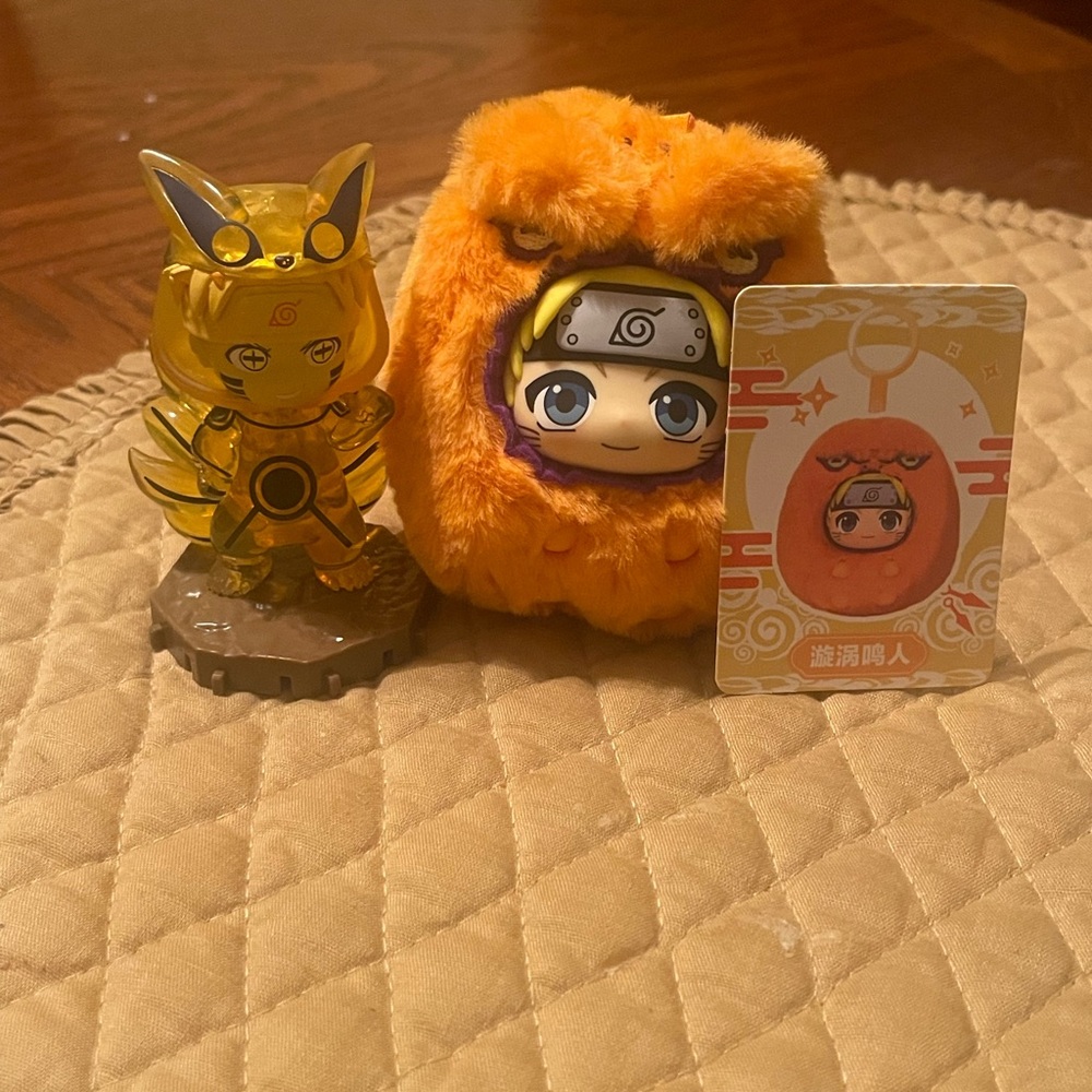 Anime BundleNaruto Pajamas Series Figure (SECRET) & Naru Mingdudu Plush Keychain
